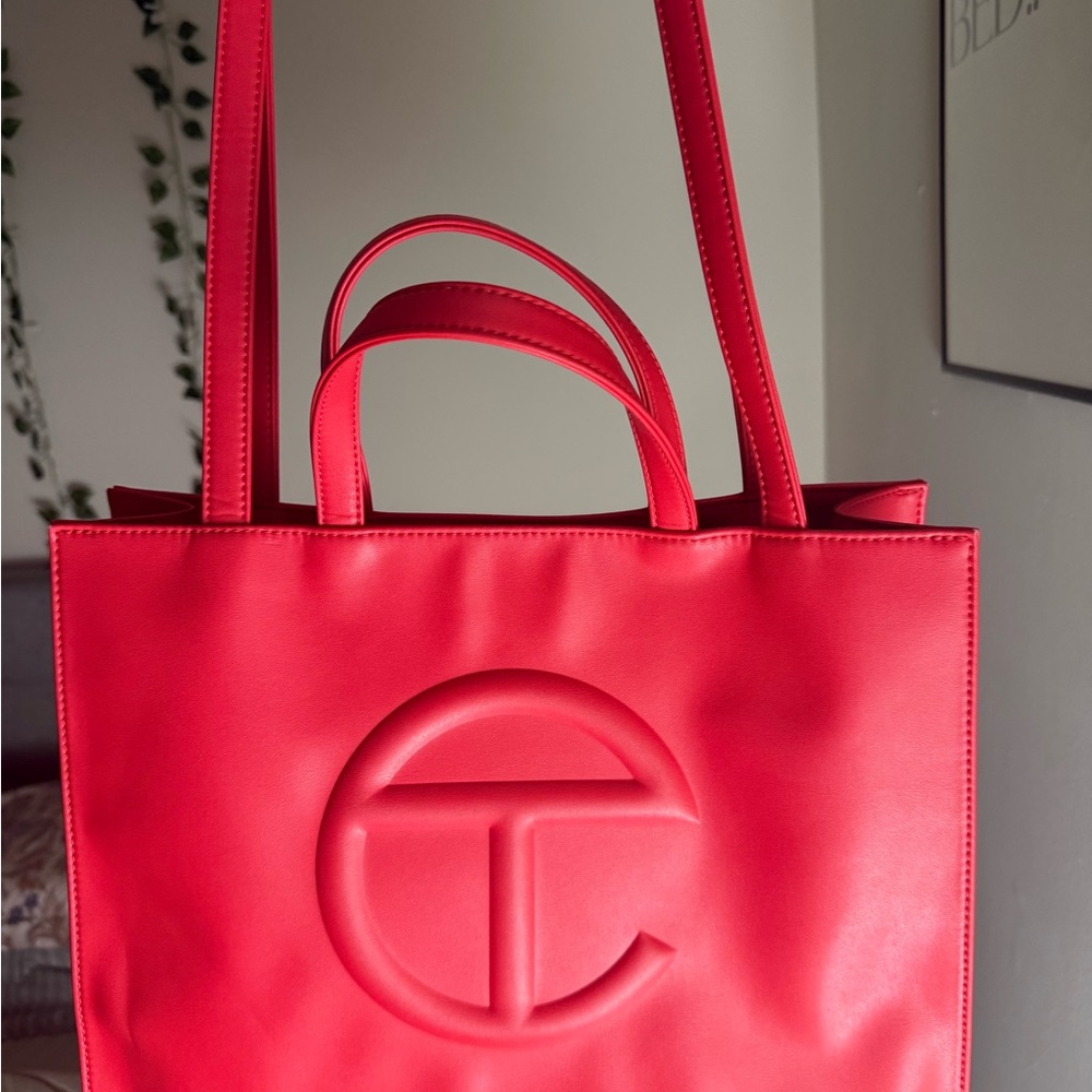 Telfar Red Shopping Tote Bag